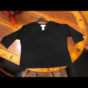 Sag Harbor Black Sweater